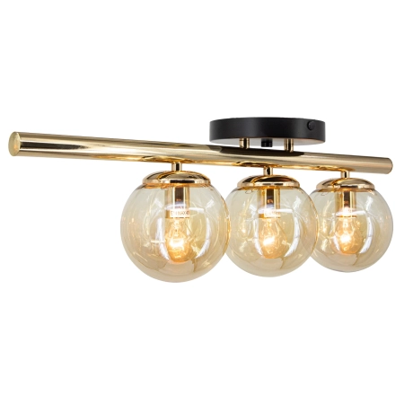 Plafon metalowy złoto-czarny 3-punktowy 60cm 8434/3 z serii ARGO - Lampy Elem